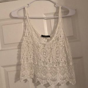 Crochet crop top tank top